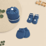 Conjunto Saida Maternidade Completa Recem Nascido Menino 7 peças Jeans - Imagem 4