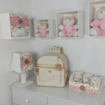 Bolsa Maternidade Feminino e Masculino Kit 2 Bolsas + Mochila + Trocador Rubi Creme - Imagem 3