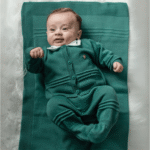 Kit Saida Maternidade Menino P Tricot 4 Peças 1 a 3 Meses Verde Esmeralda