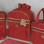 Bolsa Maternidade Feminino e Masculino Kit 2 Bolsas + Mochila + Trocador Rubi Vinho - Imagem 2