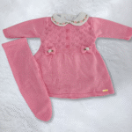 Conjunto Roupa Bebê Menina Saida Maternidade P 4 Peças 1 a 3 Meses Rosa Barbie - Imagem 3