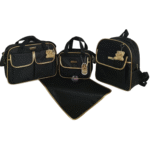 Kit Bolsa Maternidade com Mochila e Trocador 4 Peças Impermeável Mommy Preto - Imagem 3