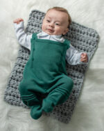 Kit Saida Maternidade Menino P Tricot 4 Peças 1 a 3 Meses Verde Esmeralda - Imagem 4