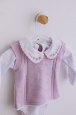 Kit Saída Maternidade Completa Menina 7 Peças Tamanho RN Lilás - Imagem 7