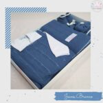 Conjunto Saida Maternidade Completa Recem Nascido Menino 7 peças Jeans - Imagem 8