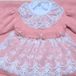 Kit Saída de Maternidade Menina Tricot Conjunto Recem Nascido Princesa Rosa Chique - Imagem 3