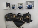 Kit Bolsa Maternidade com Mochila e Trocador 4 Peças Impermeável Mommy Preto
