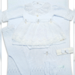 Kit Saída de Maternidade Menina Tricot Conjunto Recem Nascido Princesa Branco