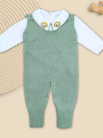 Saída Maternidade Completa Tam P 1 a 3 meses Bordado Leão Tricot - Imagem 4