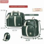 Kit Bolsa de Maternidade e Mochila Térmica Verde Luxo – Grande Espaço, Acompanha Trocador (cópia) - Imagem 2