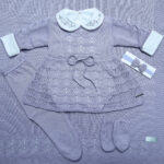 Conjunto Saída de Maternidade Tricot Luxo 6 Peças – Tamanho P (1 a 3 meses) - Imagem 3