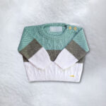 Saída Maternidade Tricot Menino Trança Tam 1 a 3 Meses Dubabi Baby - Imagem 4